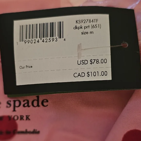 kate spade Pink and Red Dot Ladies Pajamas - Picture 3 of 5
